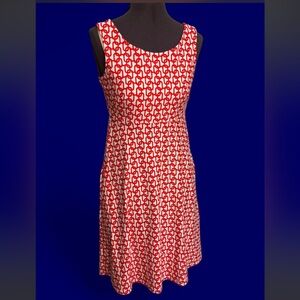 Jude Connally Red and White Sleeveless Geometric Dress NWT XS